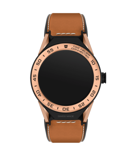 TAG Heuer Carrera Connected Modular 45 Black Titanium / Rose Gold / Brown Calf